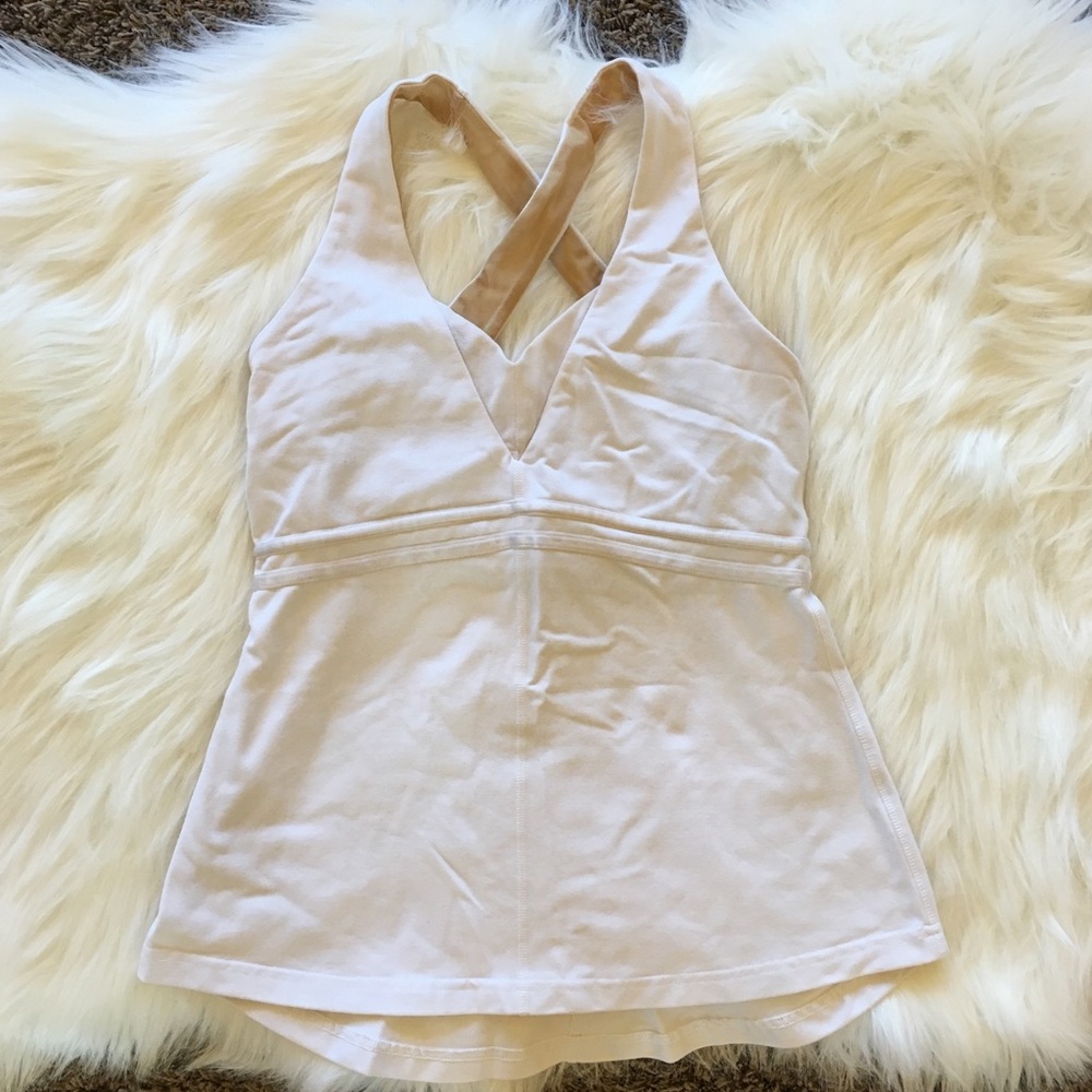 Lululemon Cross Back Tank Top White 4